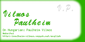 vilmos paulheim business card